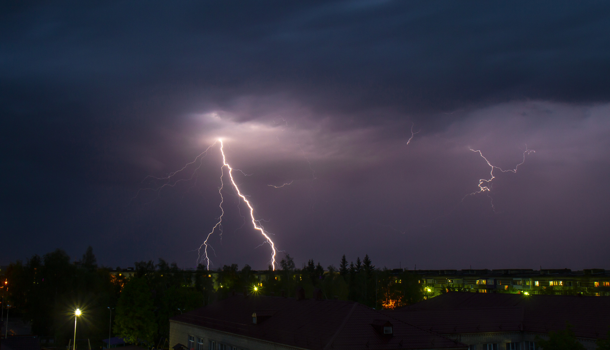 Lightning - My, Lightning, Thunderstorm, Spring, The photo, Longpost