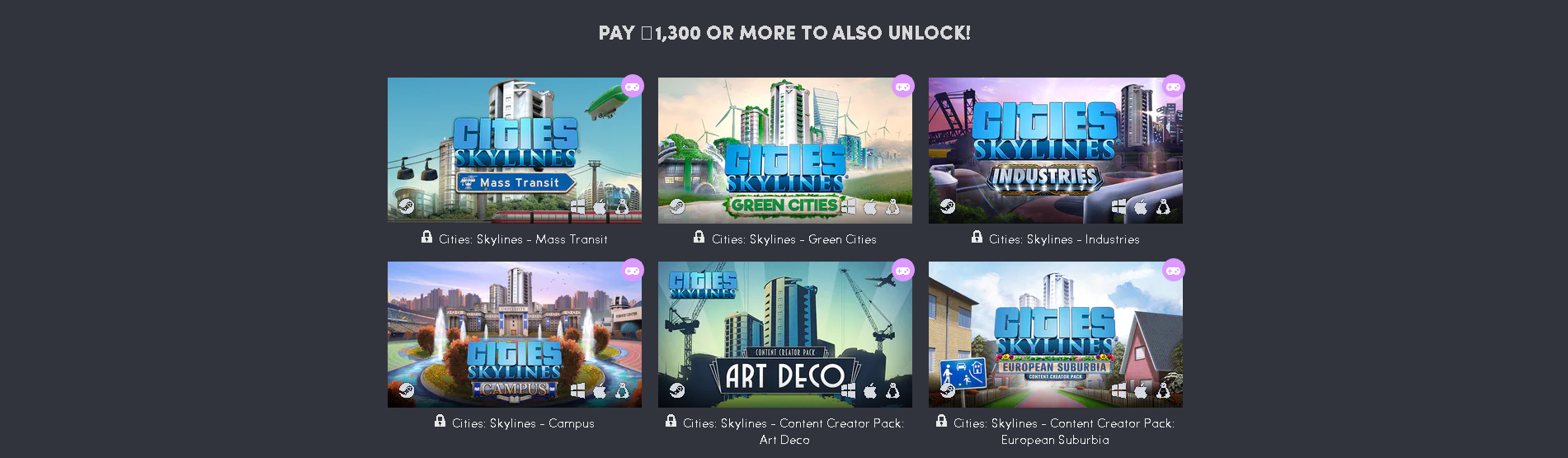 HUMBLE CITIES: SKYLINES BUNDLE - Steam, Not a freebie, Humble bundle, Longpost