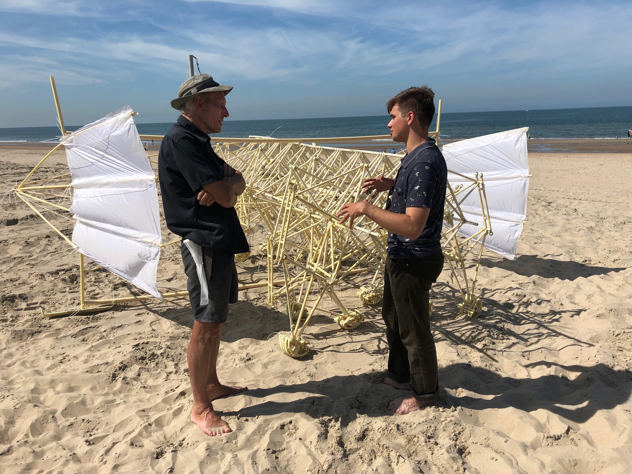 In Theo Jansen's beach workshop - My, Engineering, Random, Longpost