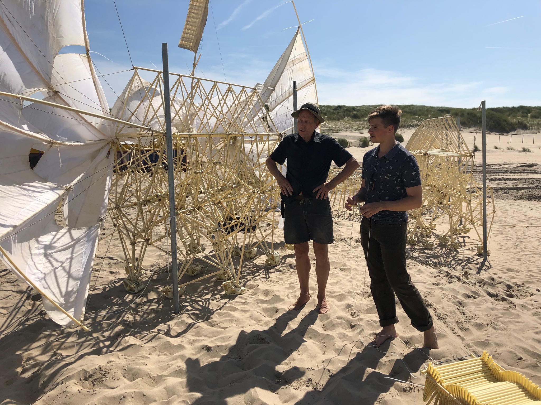 In Theo Jansen's beach workshop - My, Engineering, Random, Longpost