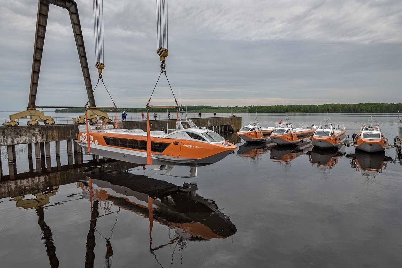 Пятое судно на подводных крыльях «Валдай 45Р» спущено на воду в Нижегородской области - Валдай 45Р, Судостроение, Россия, Производство, Российское производство, Новости