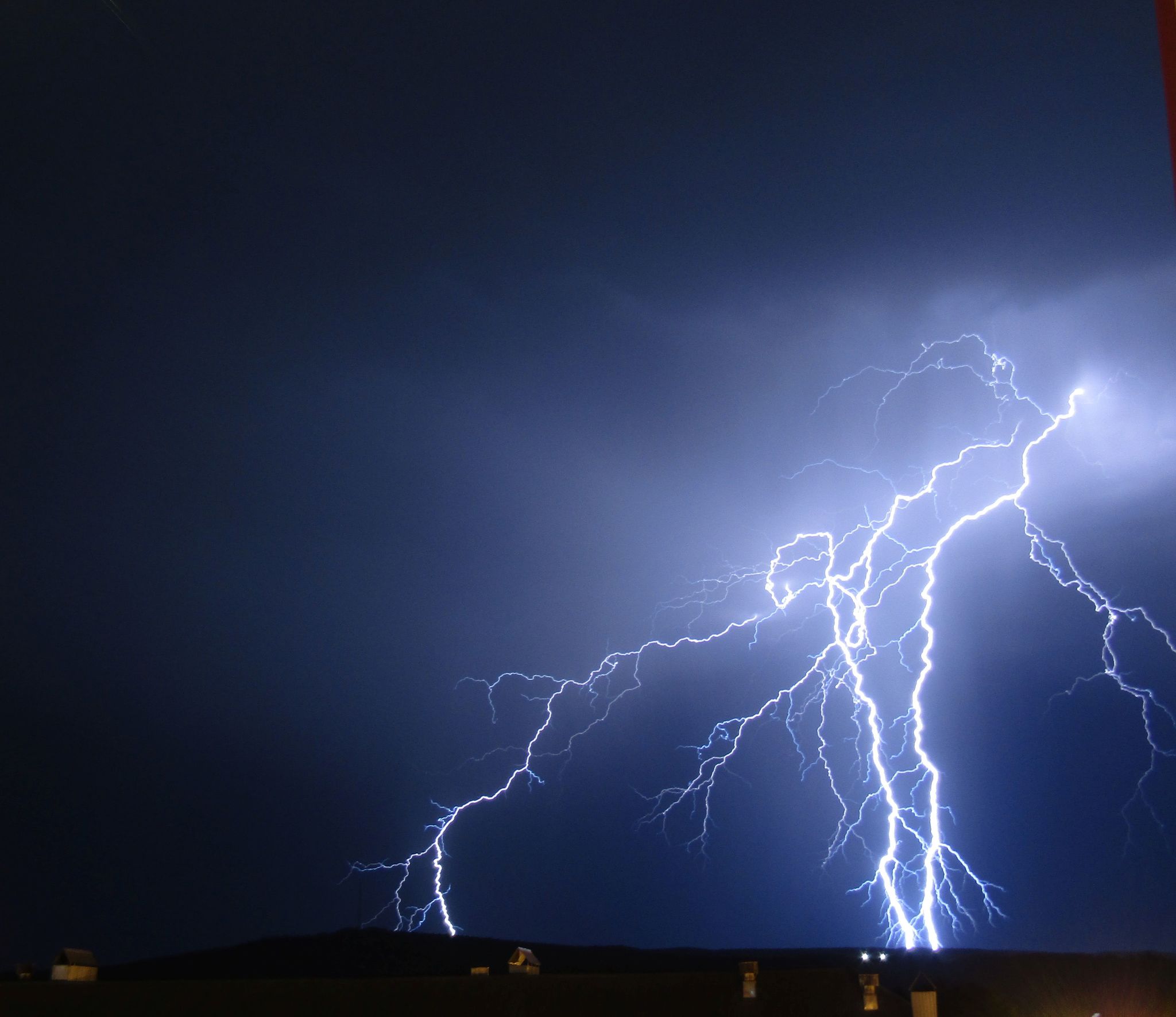 Thunderstorm over Almetyevsk - My, Thunderstorm, Lightning, Almetyevsk, Longpost