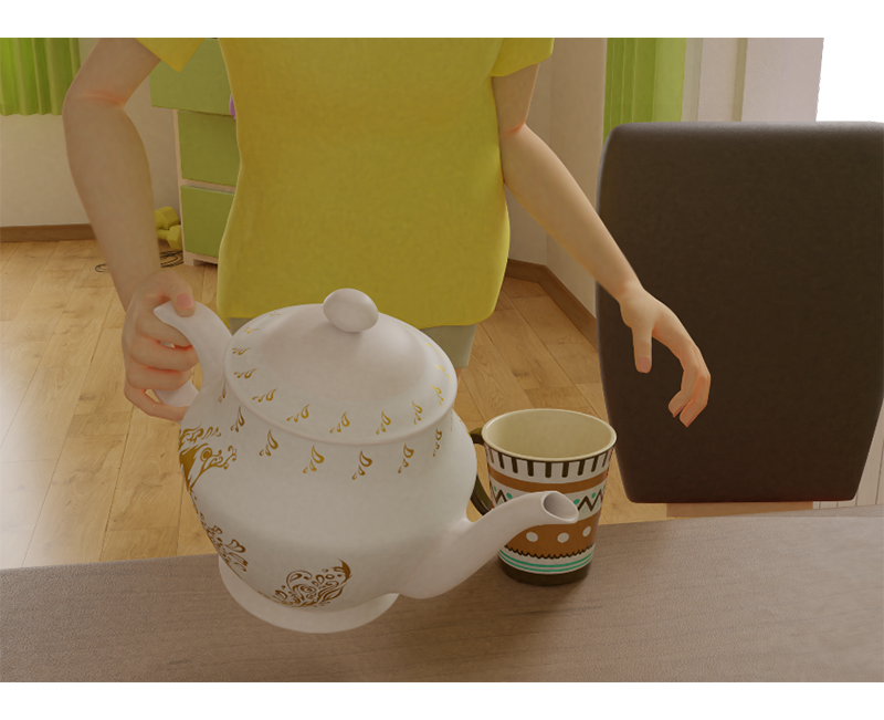 MIND Episode 1. There is something in the teapot... (my comic) - My, Comics, 3D, Blender, Blender 3D graphics, Dream, Cycles, Longpost