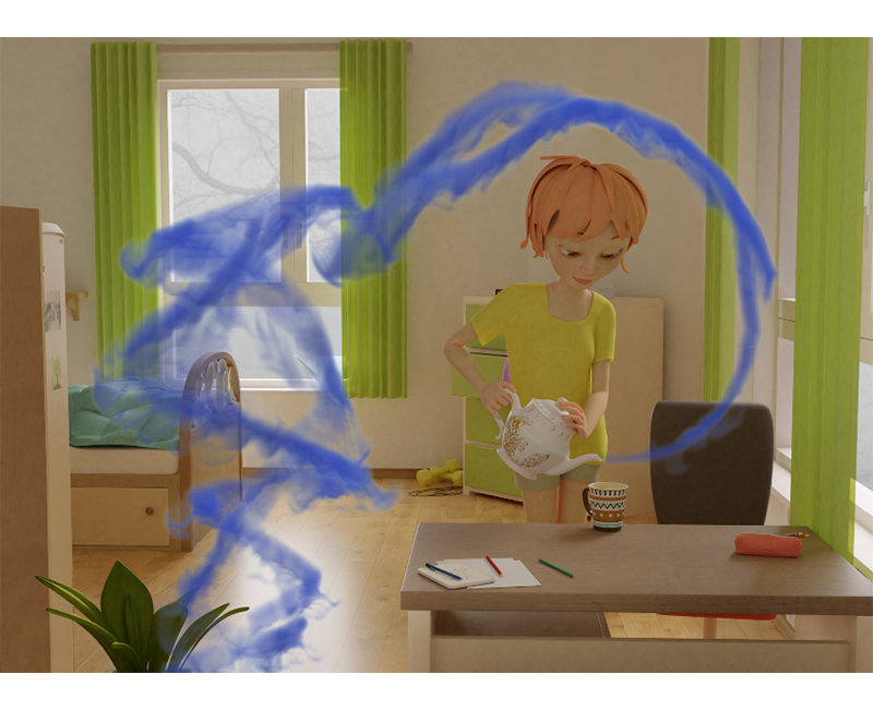 MIND Episode 1. There is something in the teapot... (my comic) - My, Comics, 3D, Blender, Blender 3D graphics, Dream, Cycles, Longpost