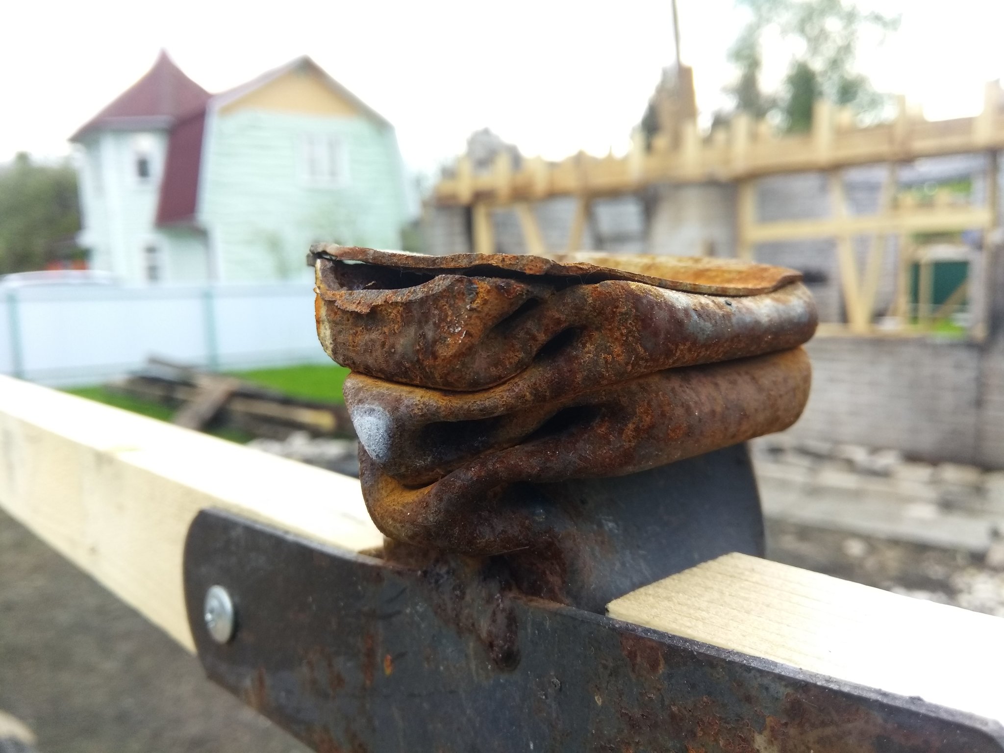 Melted fence post after a fire - My, Longpost, Fire, Photo on sneaker