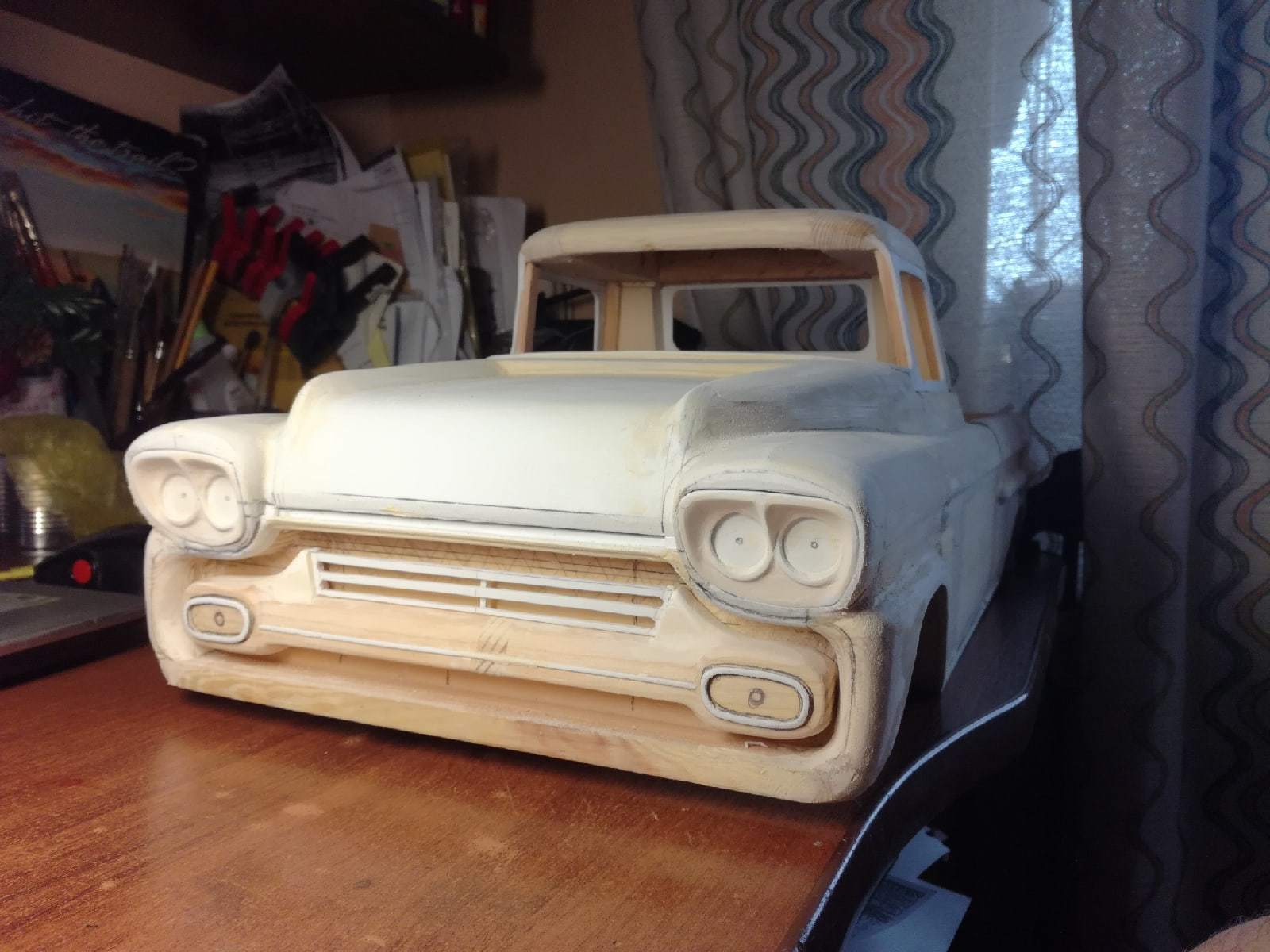 Model 1958 Chevrolet Apache Fleetside - My, Models, Hobby, Radio controlled models, Car modeling, Woodworking, Chevrolet, Longpost, Auto