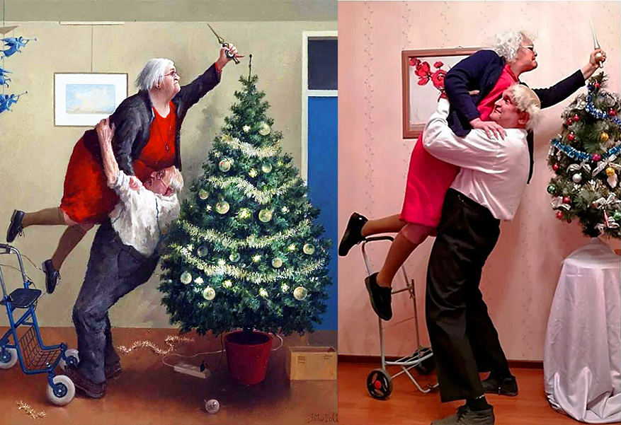 Old age in joy 2020 - Insulation, Painting, Painting, Illustrations, Old men