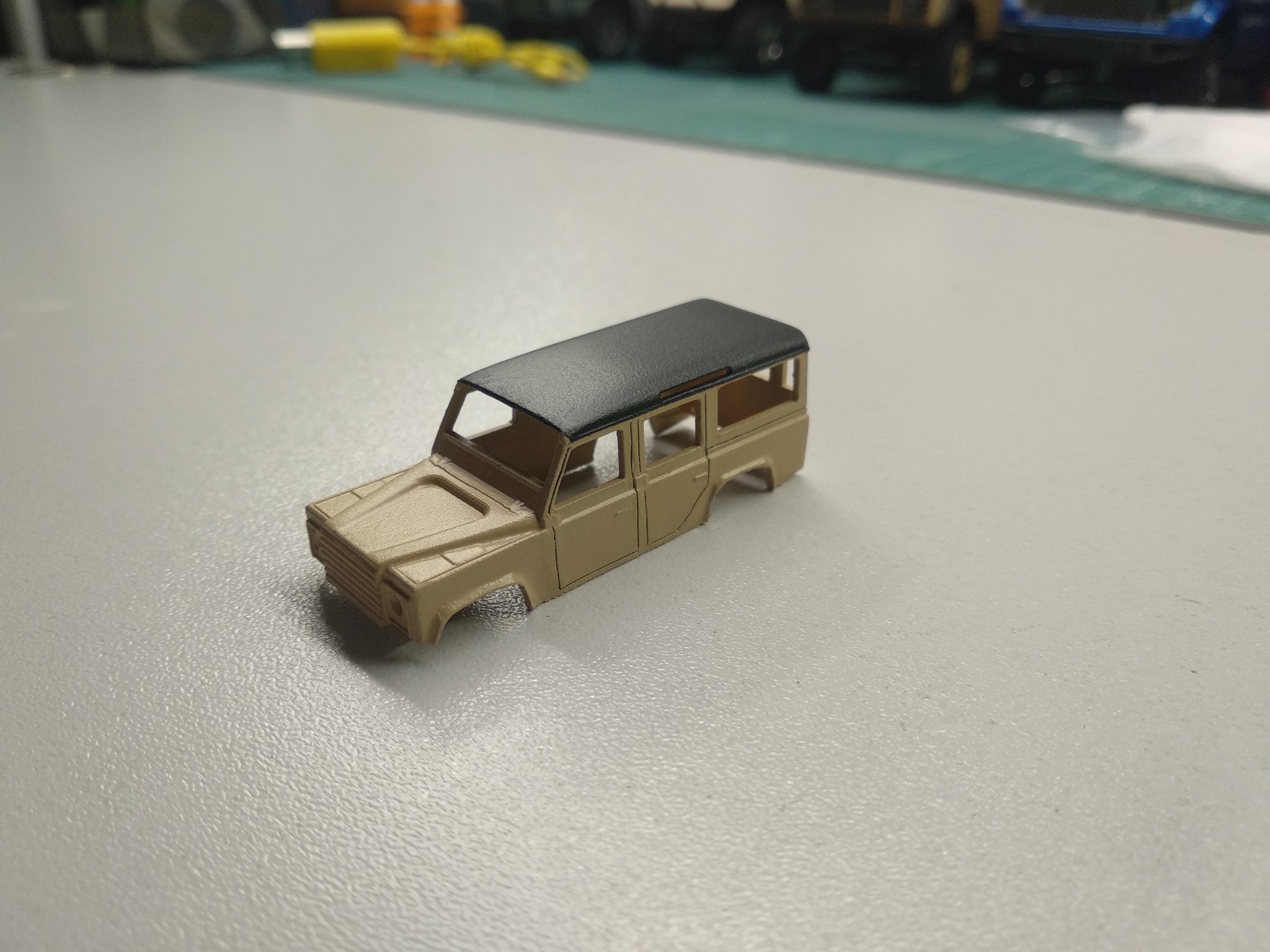 SUV in 1:87 scale. Land Rover Defender 110. Part 1 - My, Radio controlled models, Radio-controlled car, Longpost, Enthusiasm, SUV, Scale model, Needlework with process