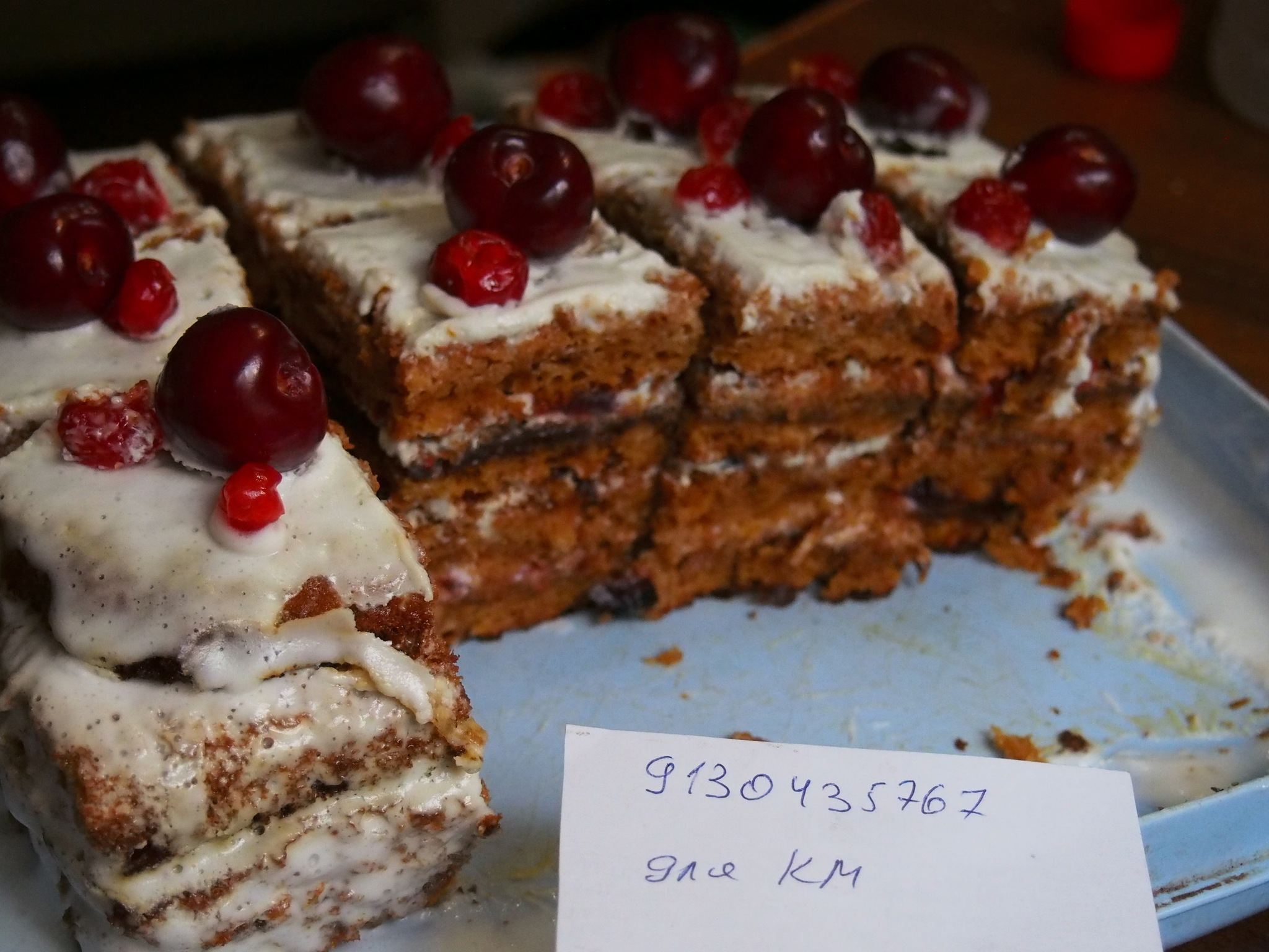 Рождественский торт без духовки и муки