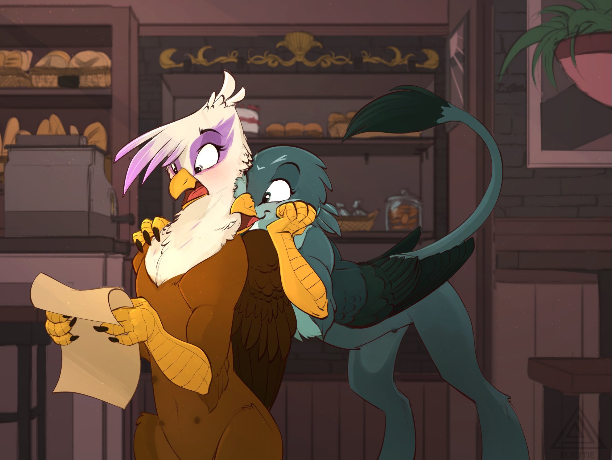 Looks like Gilda has a secret admirer! - My little pony, Gilda, Gabby, Griffin