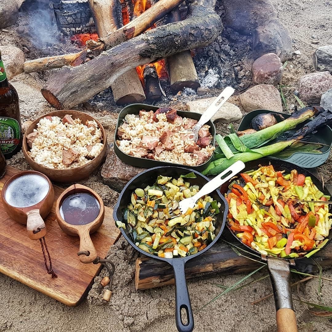 Camp kitchen - Hike, Food, Bonfire, Travels, Nature, Forest, Summer, Tourism