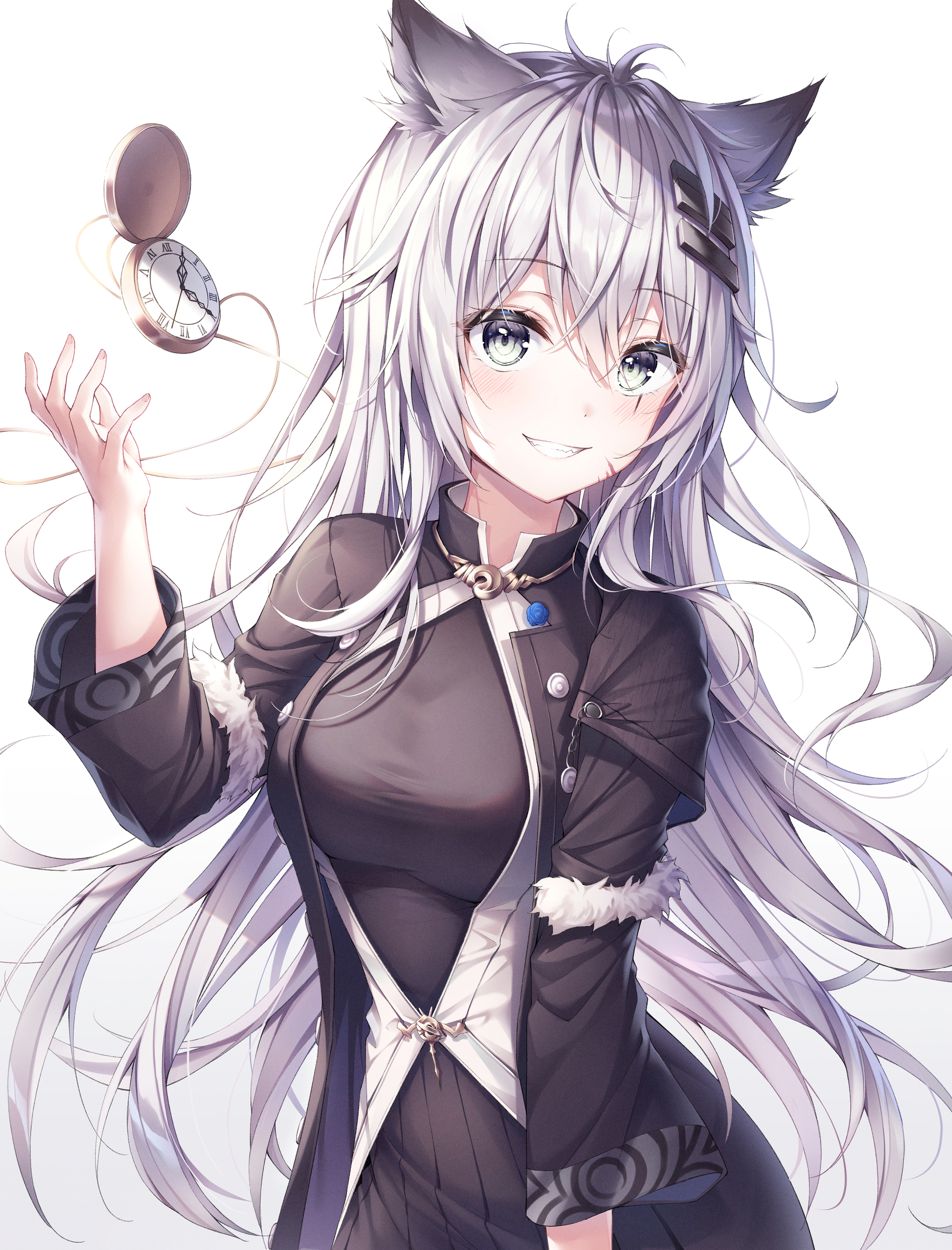 Lappland - Аниме, Anime Art, Arknights, Lappland, Animal Ears