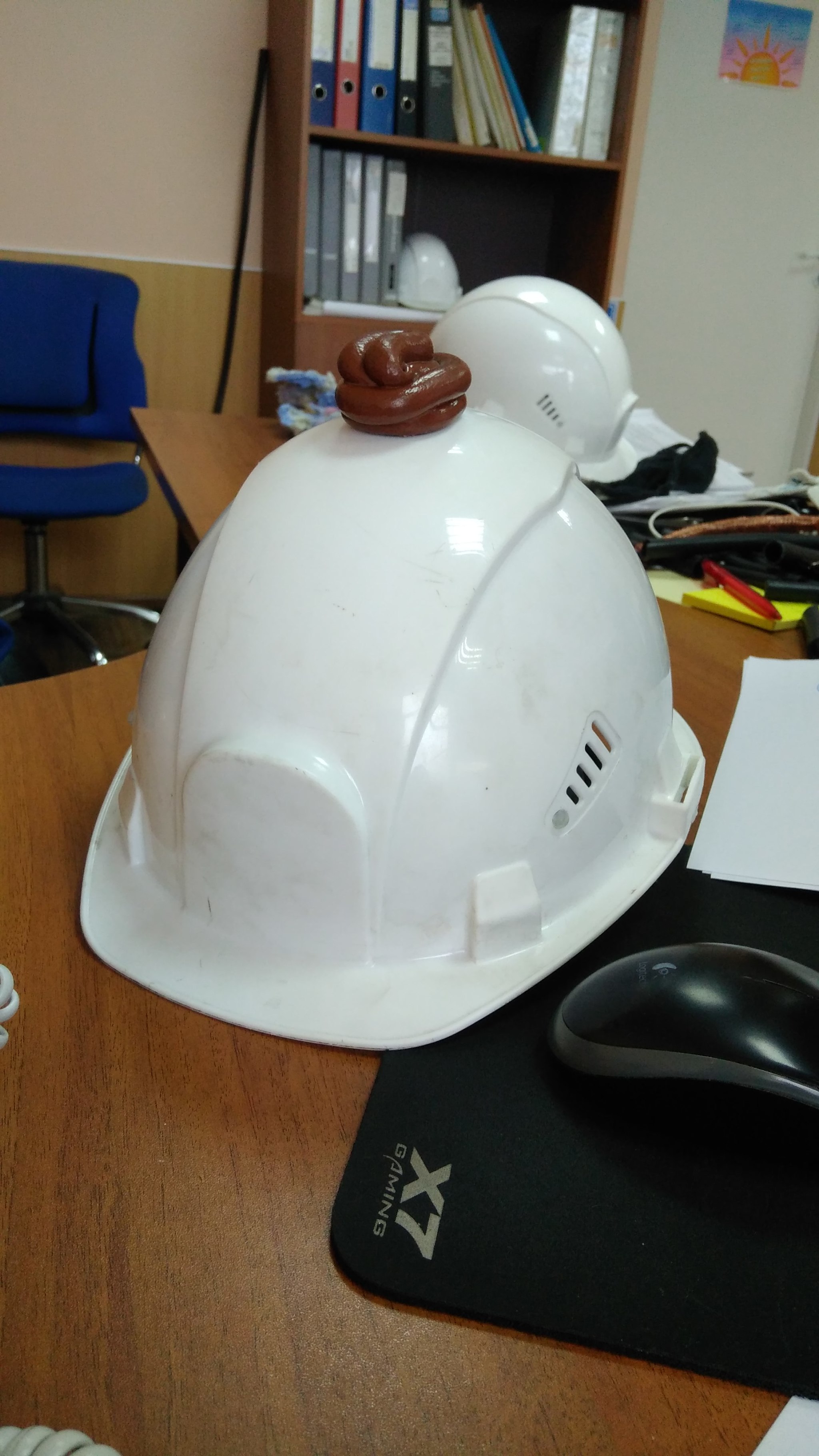 Helmet - My, Work, Humor, Toilet humor