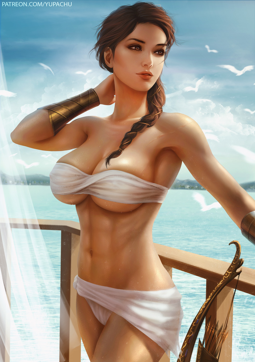 Cassandra - NSFW, Art, Erotic, Girls, Yupachu, Assassins creed, Cassandra, Strong girl