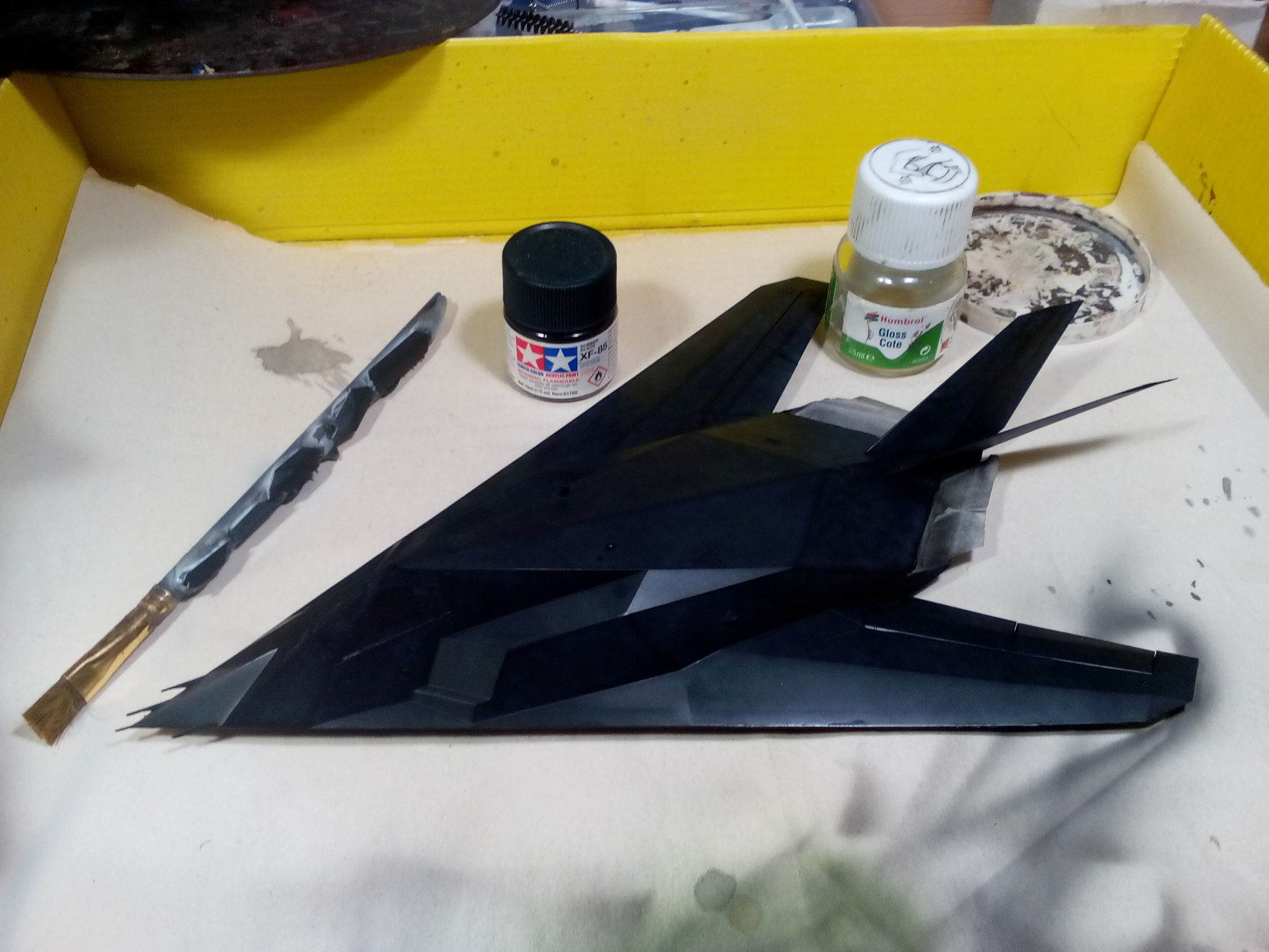 Lockheed F-117A Nighthawk, Modeler (Academy), 1/72. Assembly Notes - My, Stand modeling, Aircraft modeling, Prefabricated model, Assembly, Airbrushing, Stealth, f-117, Hobby, Longpost