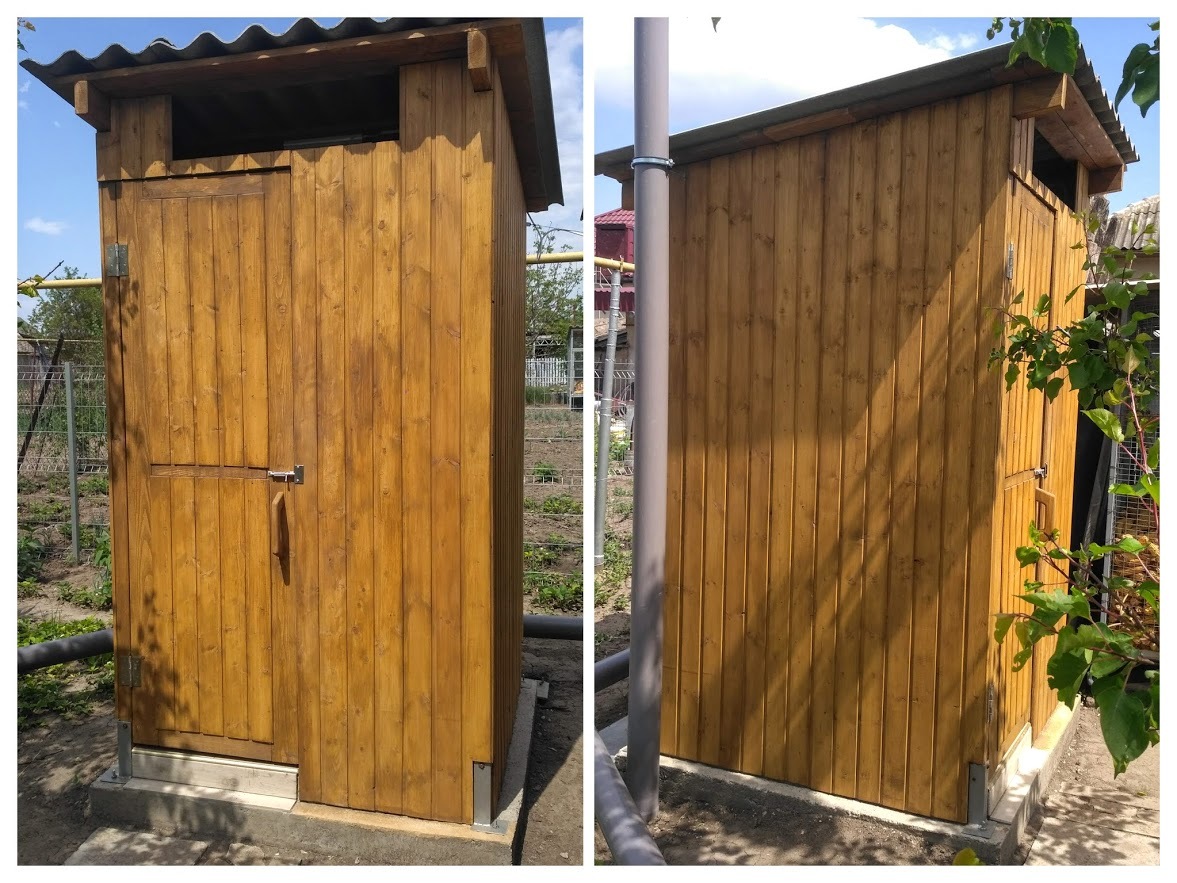 How we built a toilet type toilet - My, Building, With your own hands, Needlework with process, Toilet, Dacha, Longpost