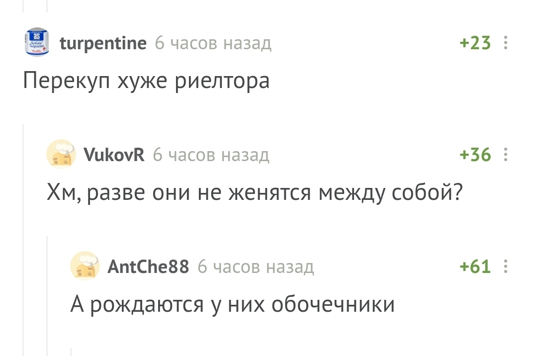 Это всё объясняет - Перекупщики, Риэлтор, Обочечники, Династия, Комментарии на Пикабу