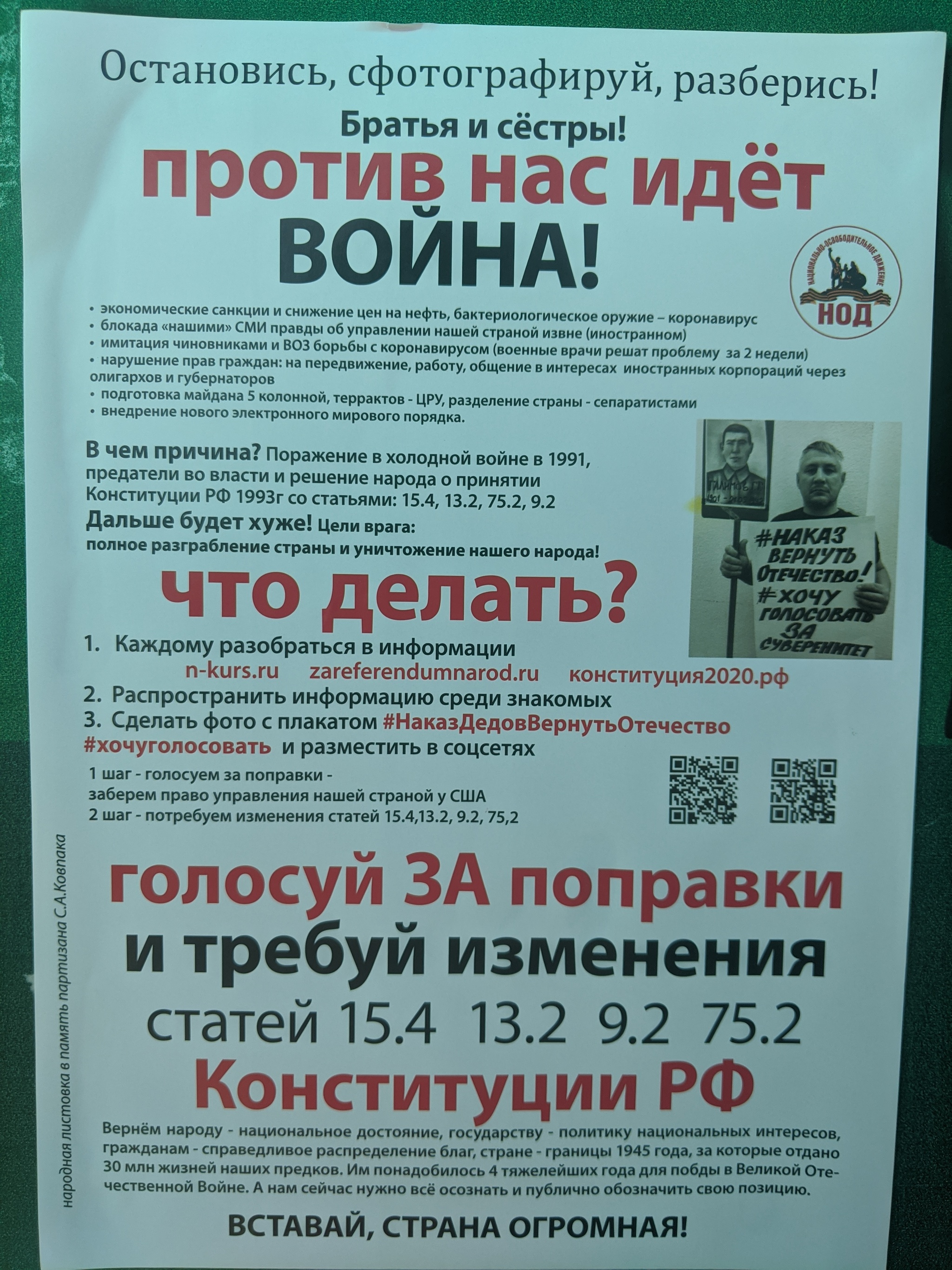 Вот такую листовку сегодня увидел на остановке. Очередной гос заказ? - Моё, Конституция, Поправки, Госзаказ, Политика