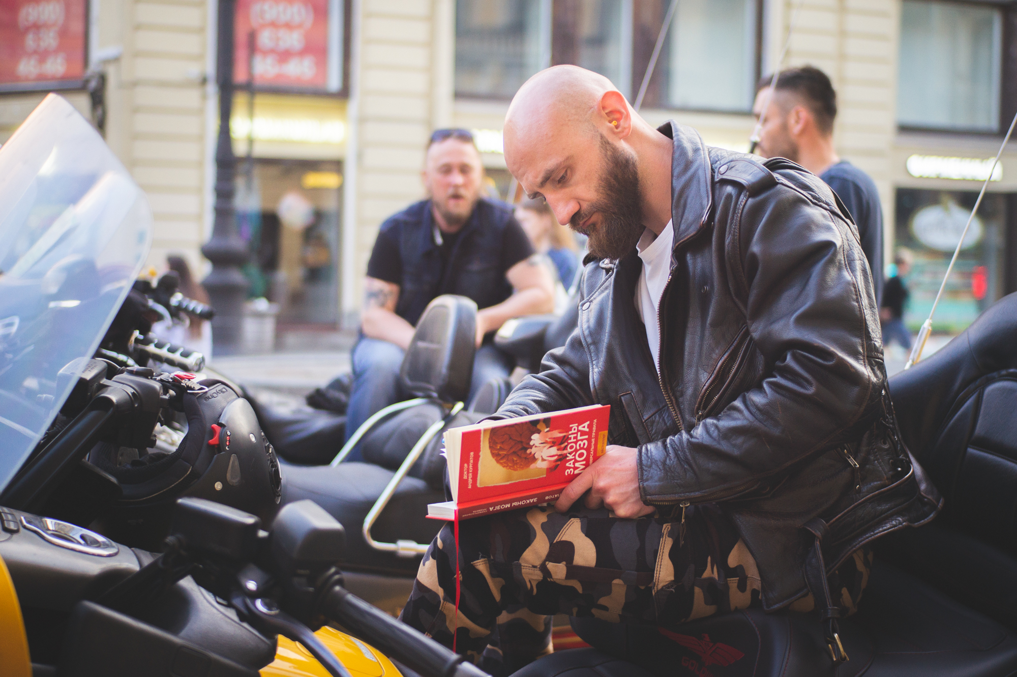 I need your clothes... - My, The photo, Motorcyclists, Reading