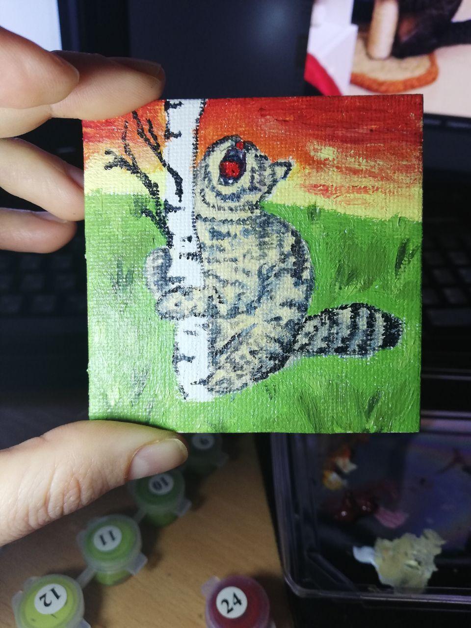 Creativity of self-isolation - My, Acrylic, Byy, So blet, Art, cat, Longpost, Memes