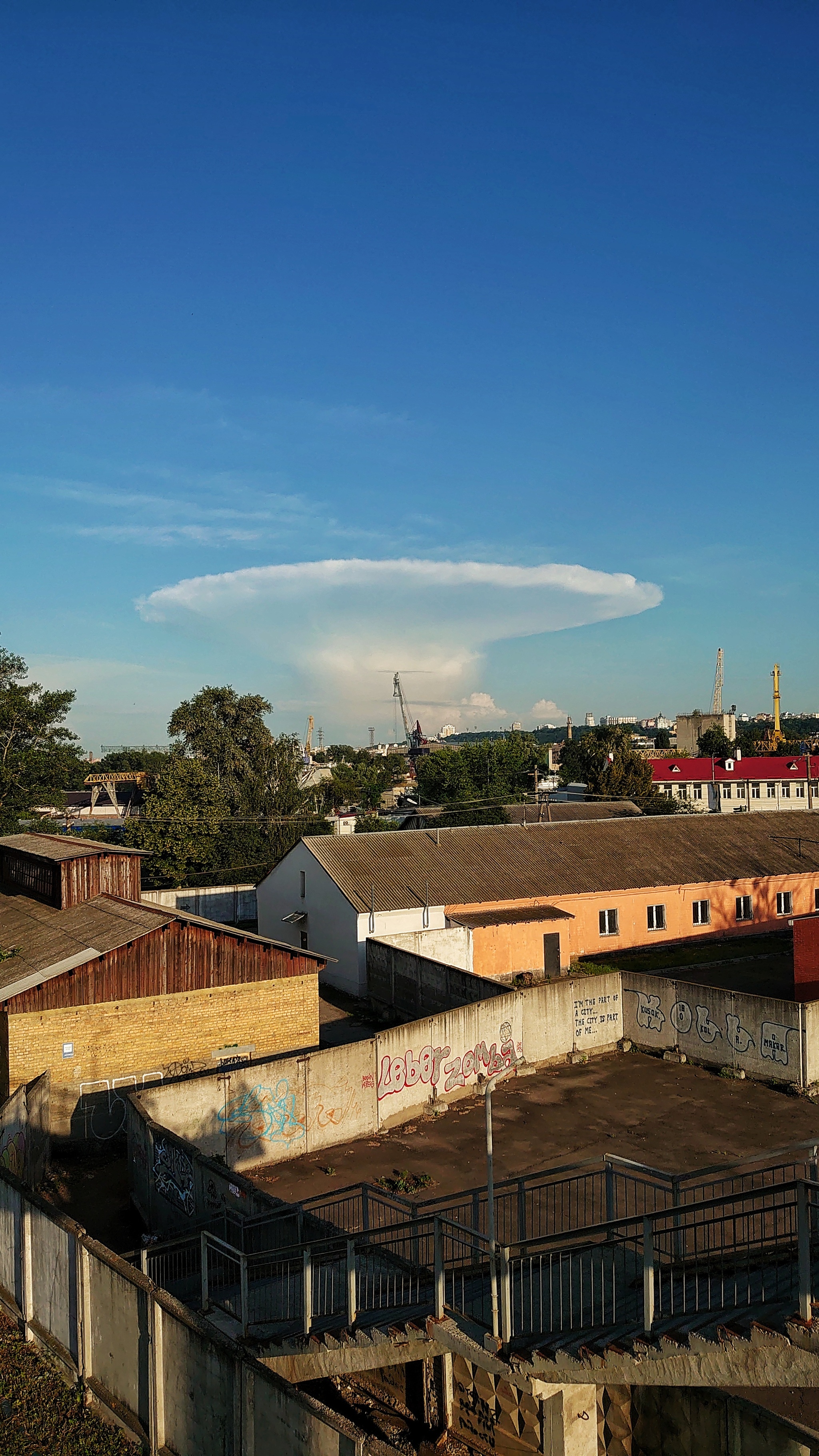 Just a “positive” cloud in Kyiv... - My, Explosion, Sky, The clouds, Mat, Longpost