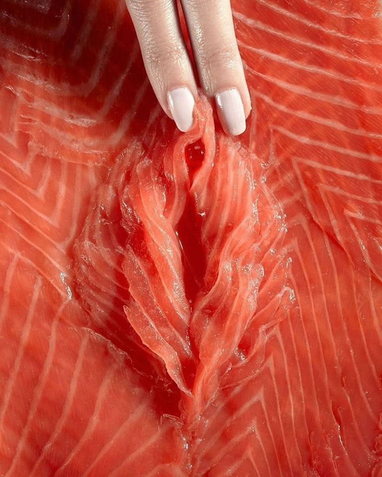 Delicate fish - Salmon, allusions, Provocation, Erotic