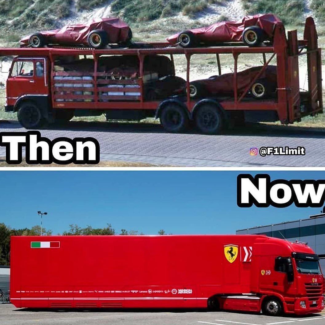 Car transportation, then and now - Formula 1, It Was-It Was, Shipping