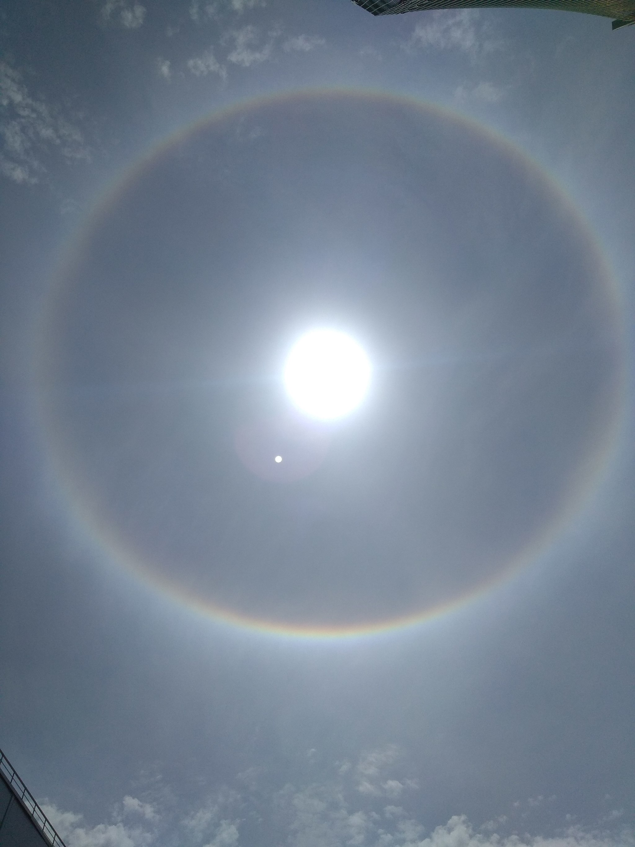 Unusual effect in the sky - My, The sun, Phenomenon, Longpost