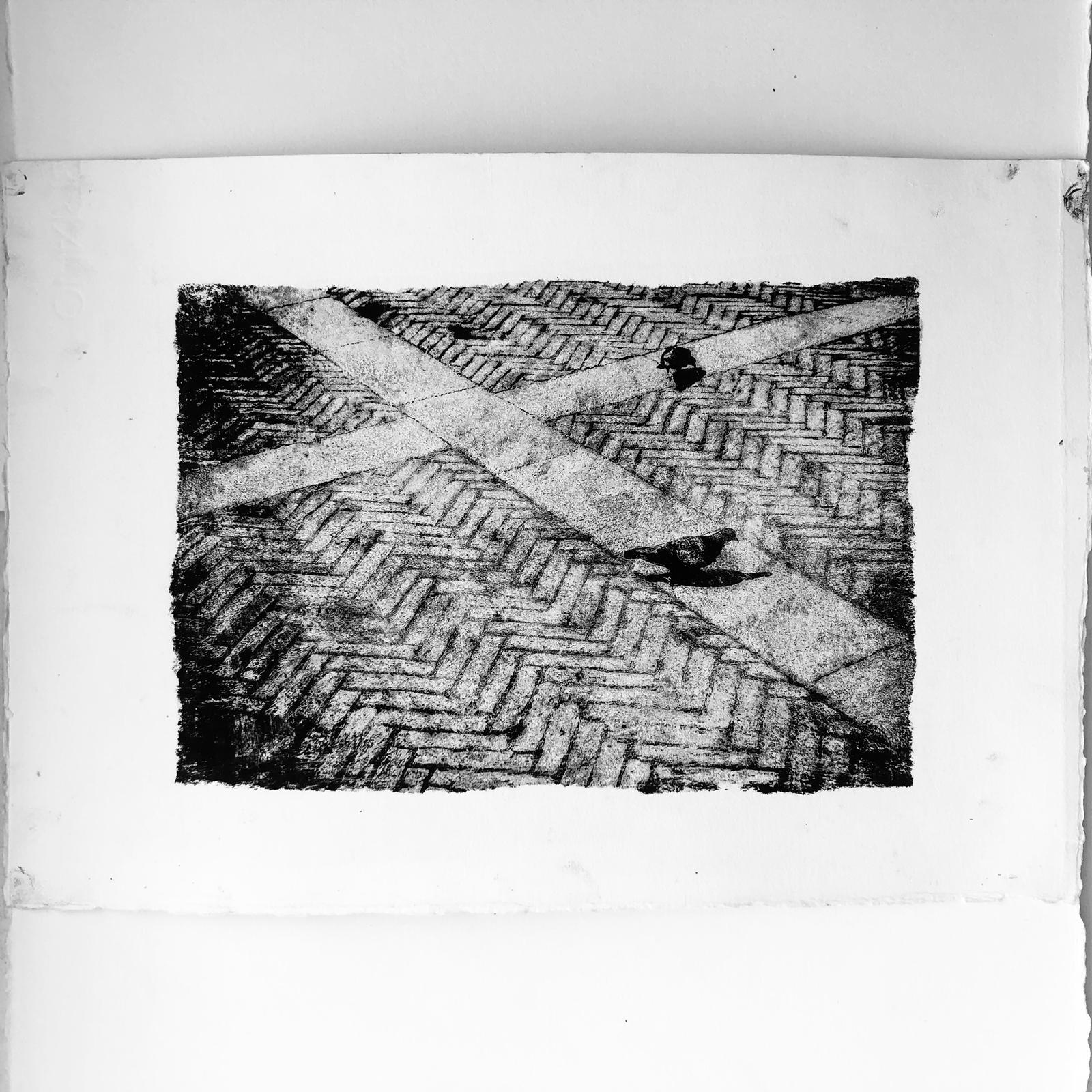 Venice in author's monotypes - My, Handmade, Black and white, Seal, Longpost, Mobile photography