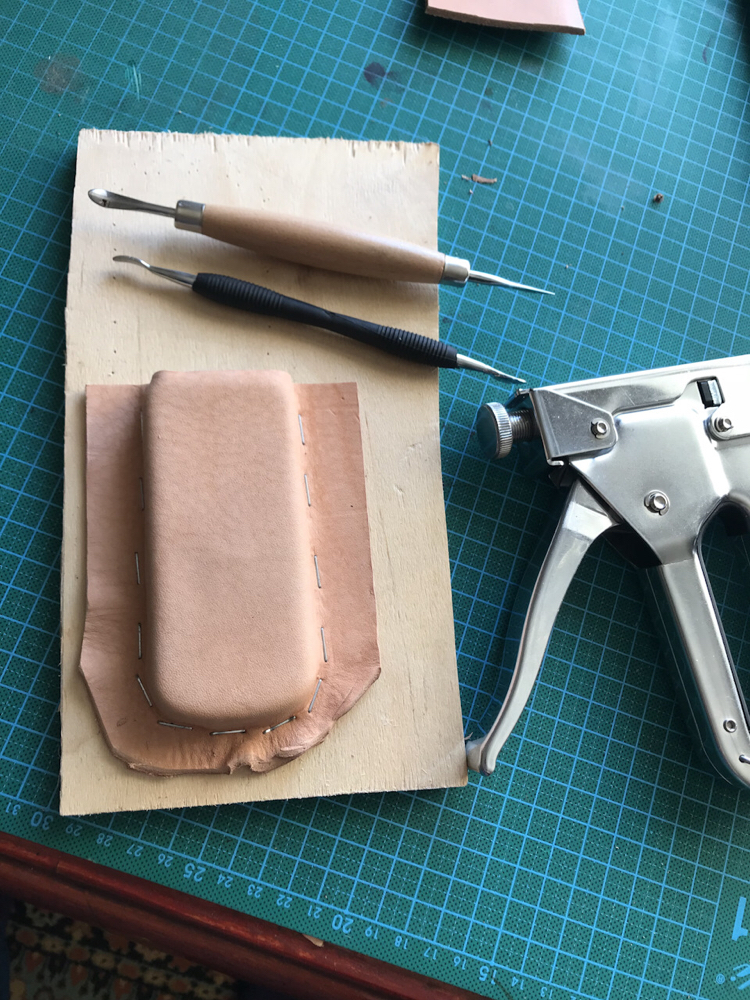 Experiments with Horween leather - My, Natural leather, Leather products, With your own hands, Bandolier, Case, Longpost, Needlework with process