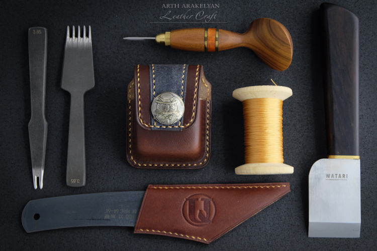 Experiments with Horween leather - My, Natural leather, Leather products, With your own hands, Bandolier, Case, Longpost, Needlework with process