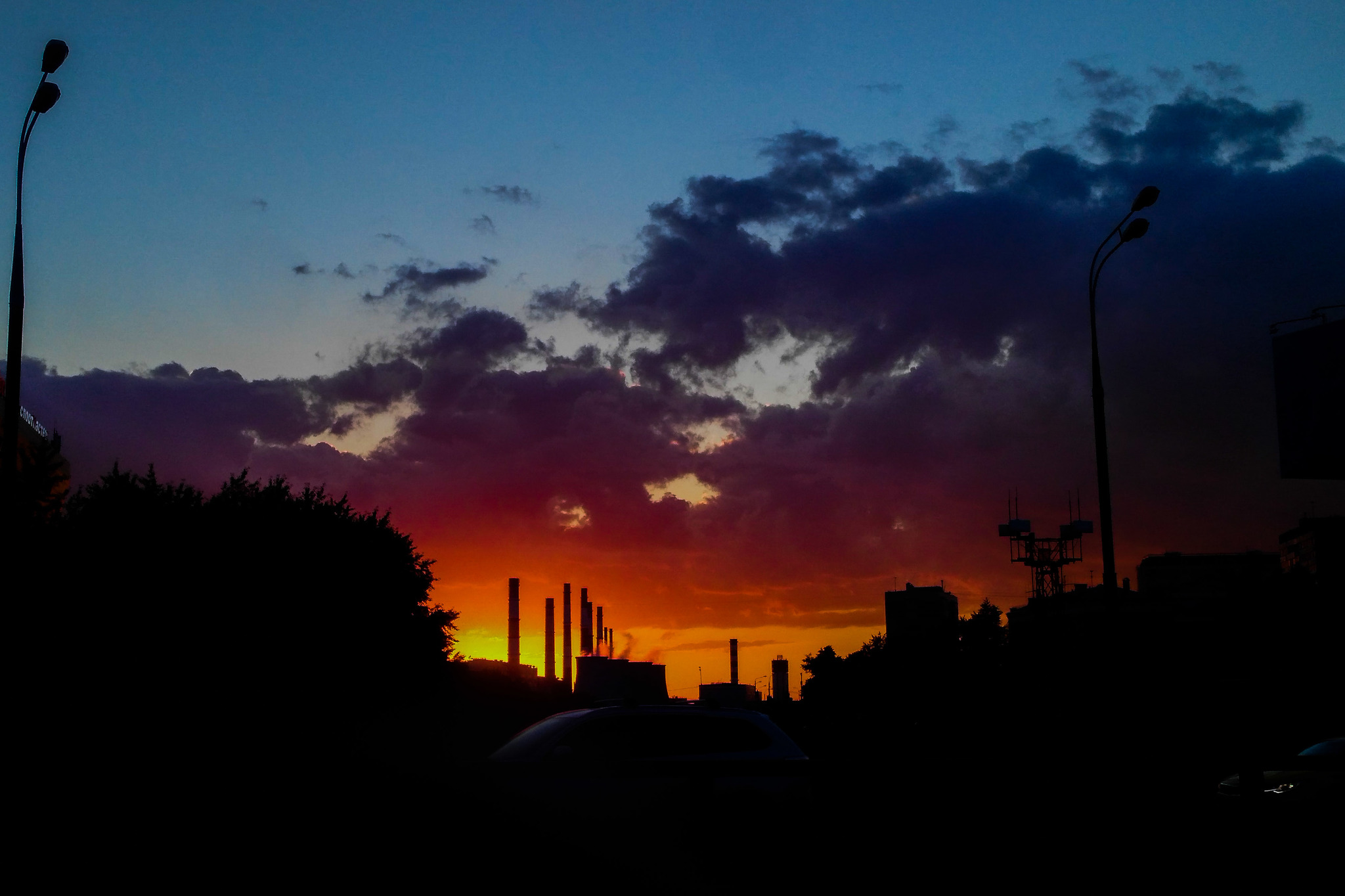 Sunset in the city - My, Sunset, Mobile photography, Moscow