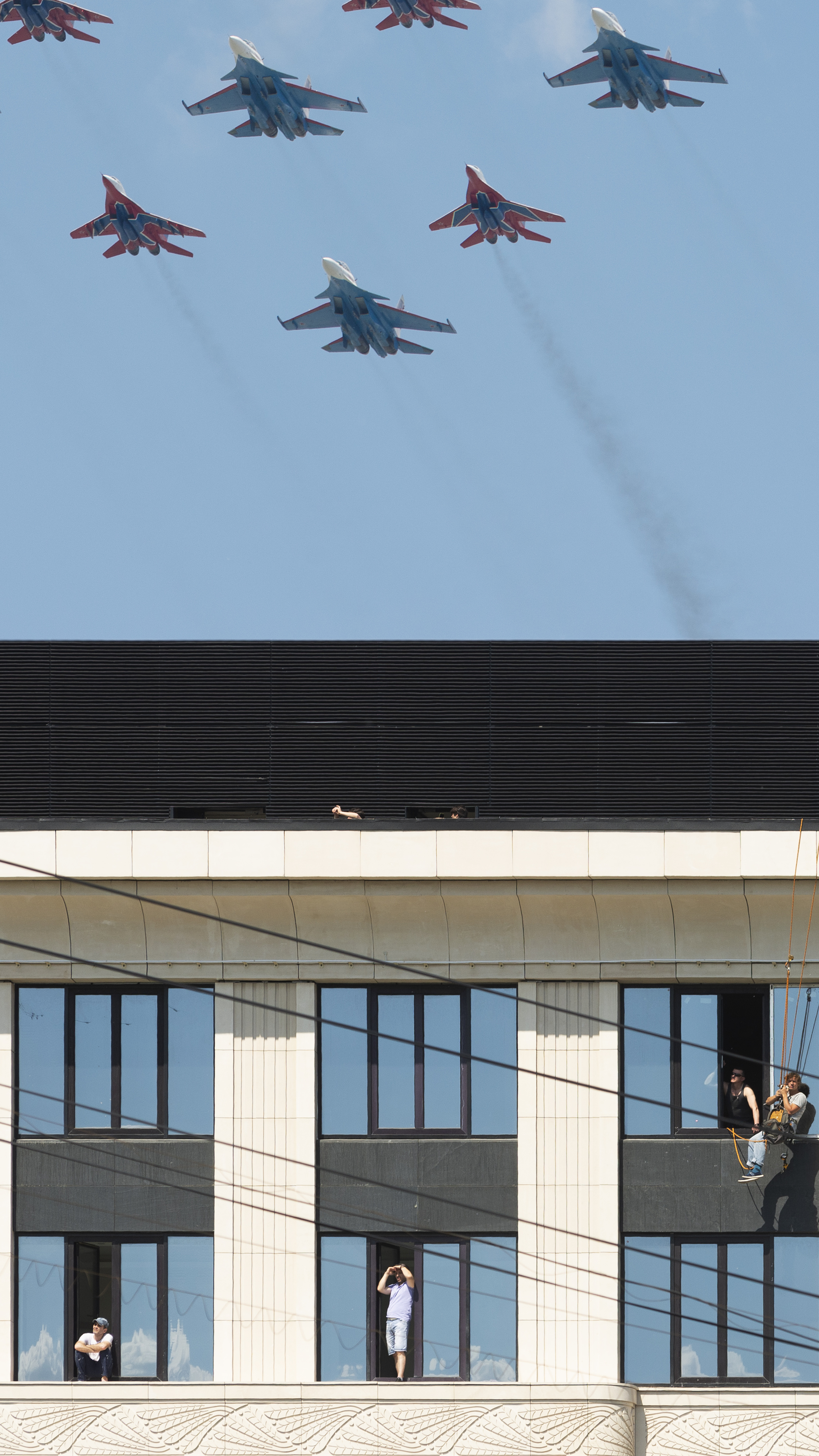 Flying planes - My, Moscow, Parade, Treatment, Short post, The photo, Aviation, Victory parade, Military equipment, Longpost