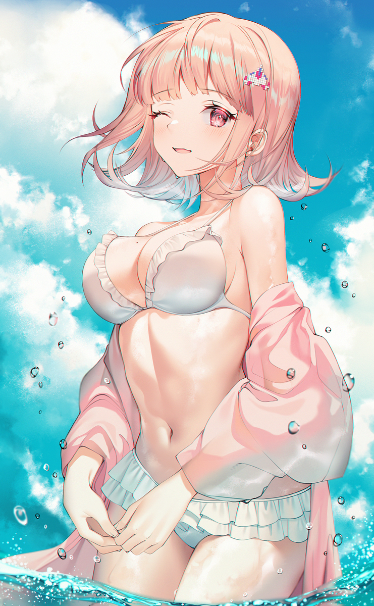 Nanami Chiaki - NSFW, Anime, Art, Anime art, Erotic, Danganronpa, Super danganronpa 2, Nanami Chiaki, Swimsuit