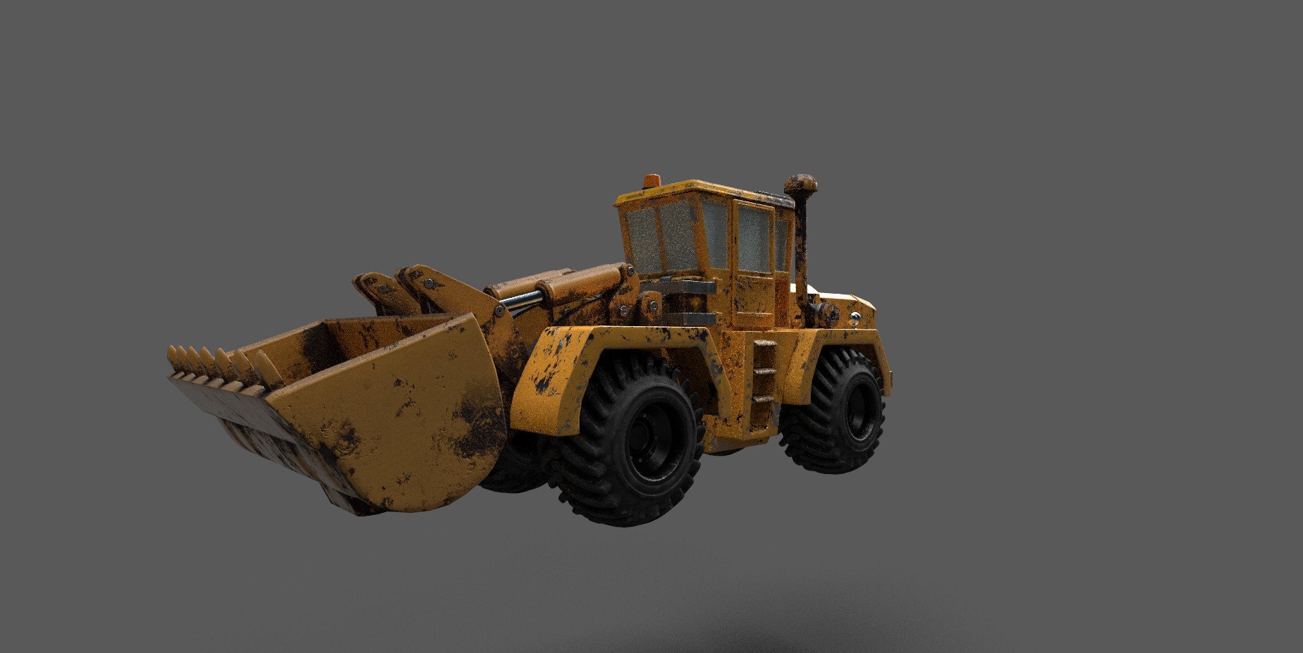 Hello colleagues. I decided to try to model heavy equipment. We present to your attention the first experience in this area - My, Autodesk Maya, Substance painter, Tractor, Loader, K-700, Longpost