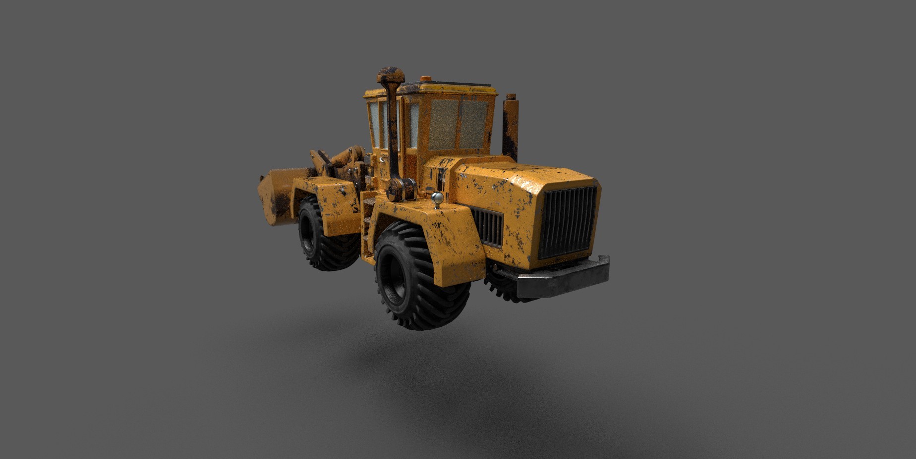 Hello colleagues. I decided to try to model heavy equipment. We present to your attention the first experience in this area - My, Autodesk Maya, Substance painter, Tractor, Loader, K-700, Longpost