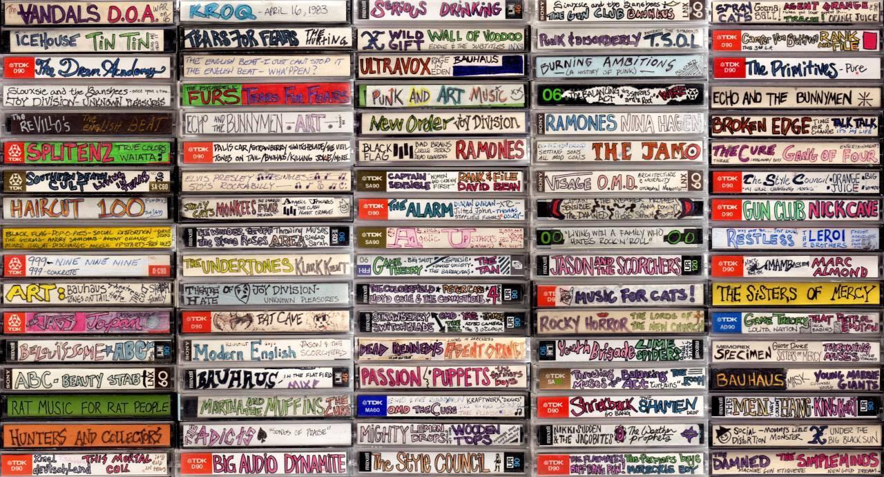 A bygone era of painstakingly painted audio cassette stickers - Sticker, Tag, Signature, Marking, Collection, Nostalgia, Retro, Audio cassettes