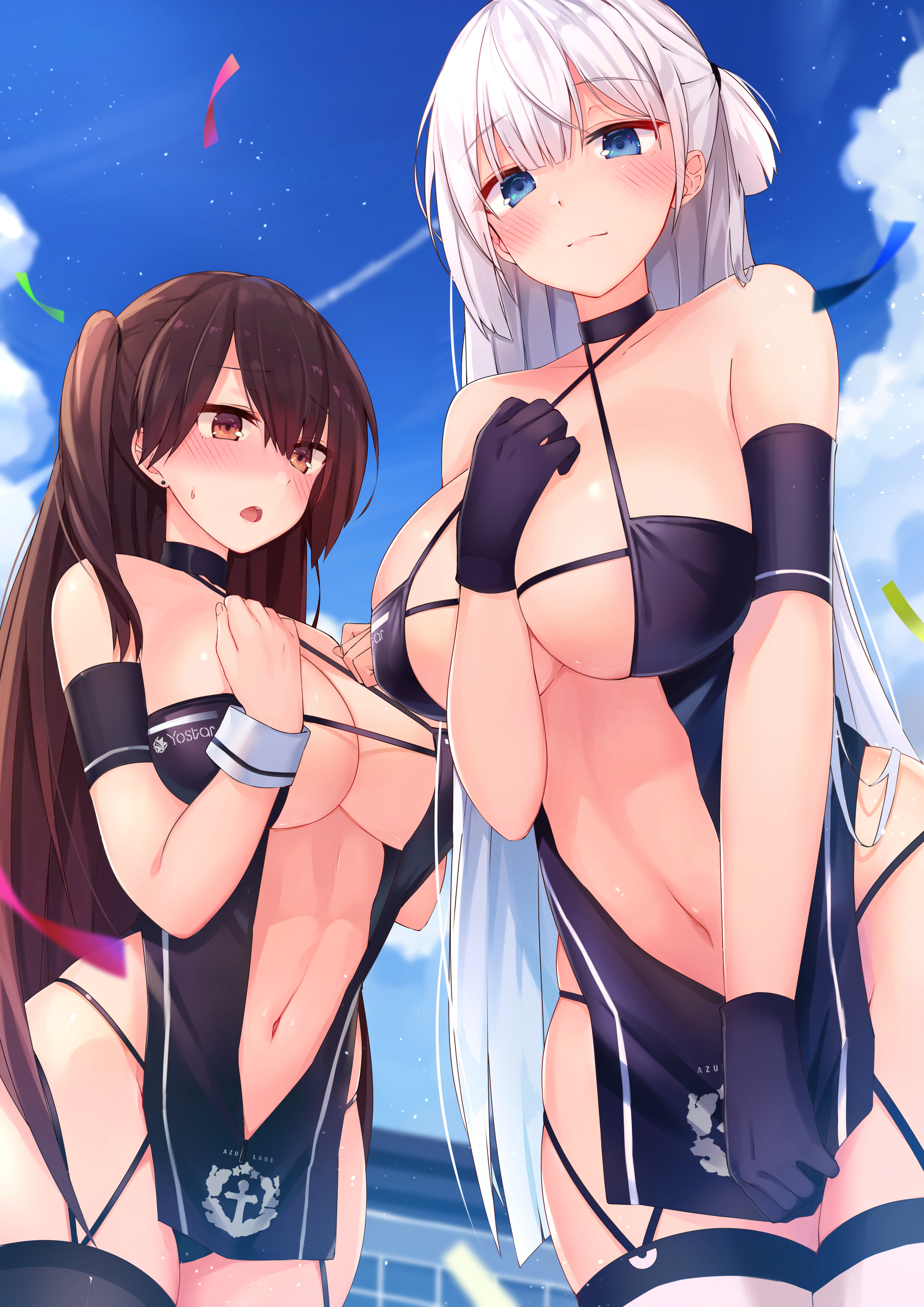 Shoukaku & Zuikaku - NSFW, Anime, Anime art, Azur lane, Shoukaku, Zuikaku, Breast