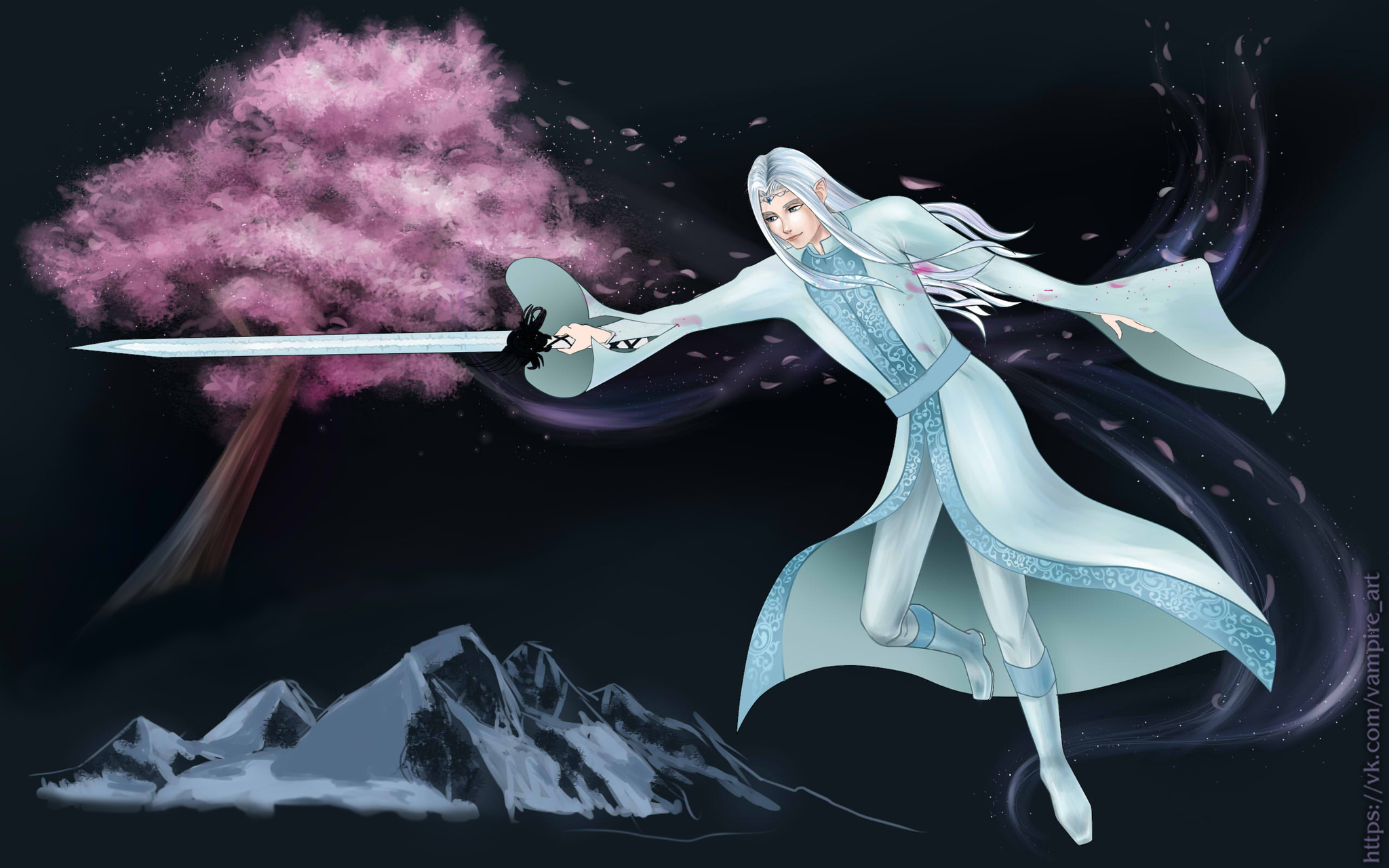 Ice Fantasy - My, Serials, Art, Fantasy, East, Magic, Ice, Digital drawing