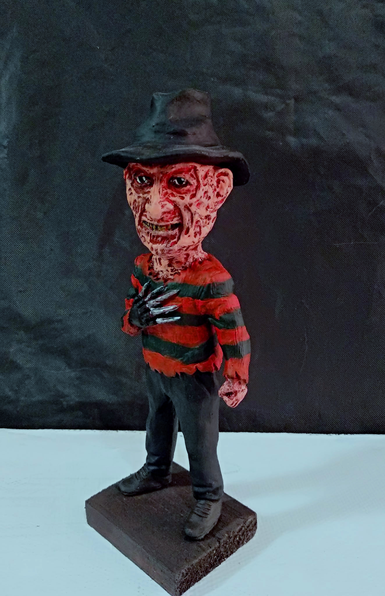 Miniature Freddy Krueger - My, Needlework with process, Freddy Krueger, Handmade, Miniature, Miniature, Art, Art, Artist, Longpost