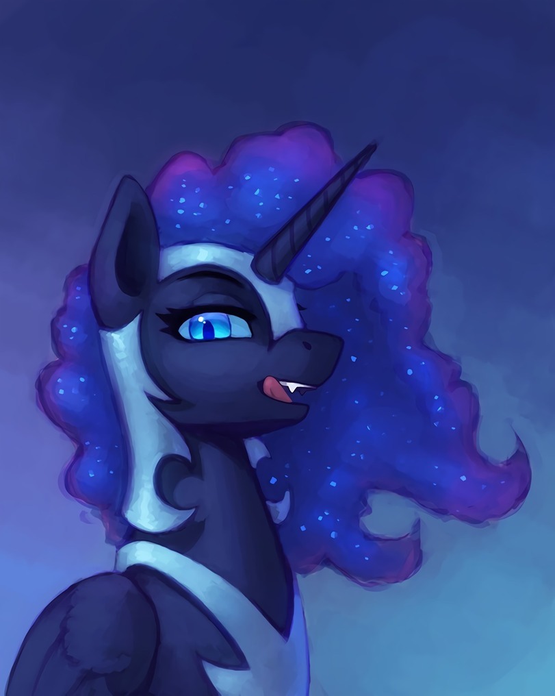 Tongue - Nightmare moon, My little pony, Asimos