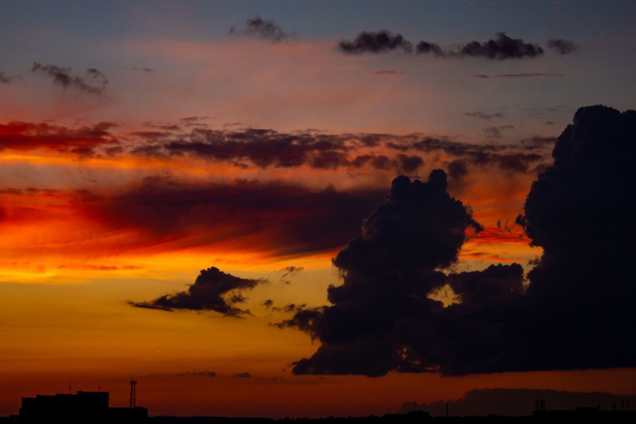 Pink sunset - My, Sunset, Sky, Clouds, Republic of Belarus