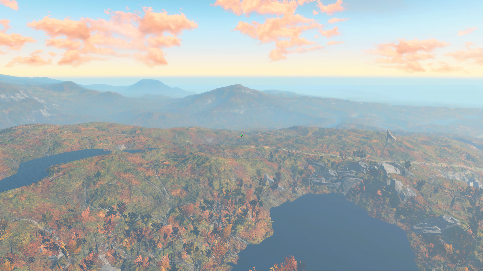 Peaceful Sanctuary Hills. View from above. Fallout 4 - My, Fallout 4, Screenshot, Peace, Before the war, Longpost