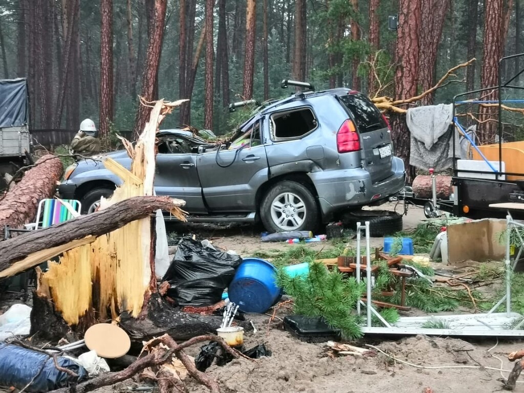 An overnight storm destroyed the campground - Krasnoyarsk region, Wind, Element, The fall, Dzerzhinsky District, Colon, Campground