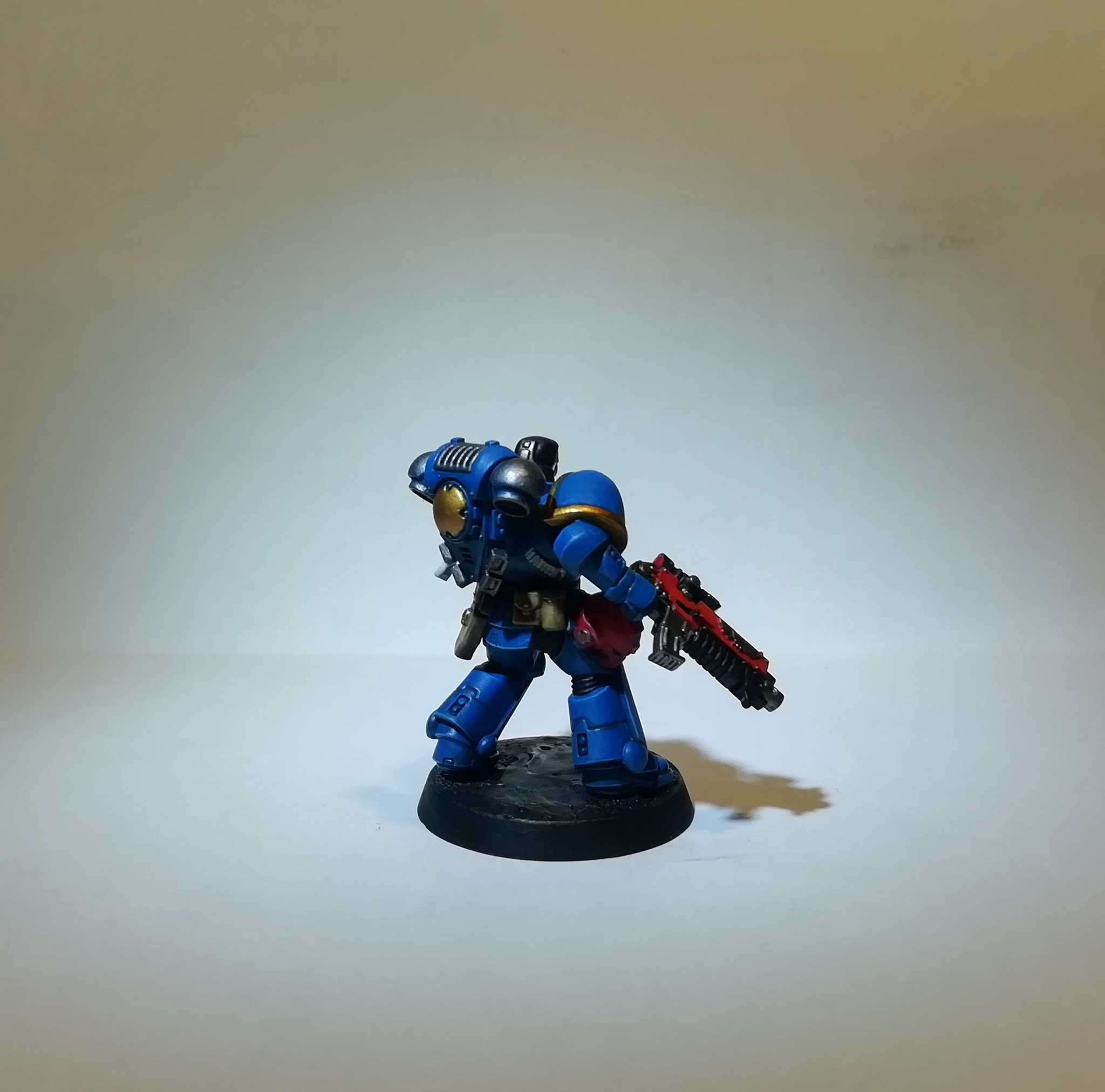 Attempt to paint Space Marine 5 - My, Warhammer 40k, Space Marine, Painting miniatures, Longpost