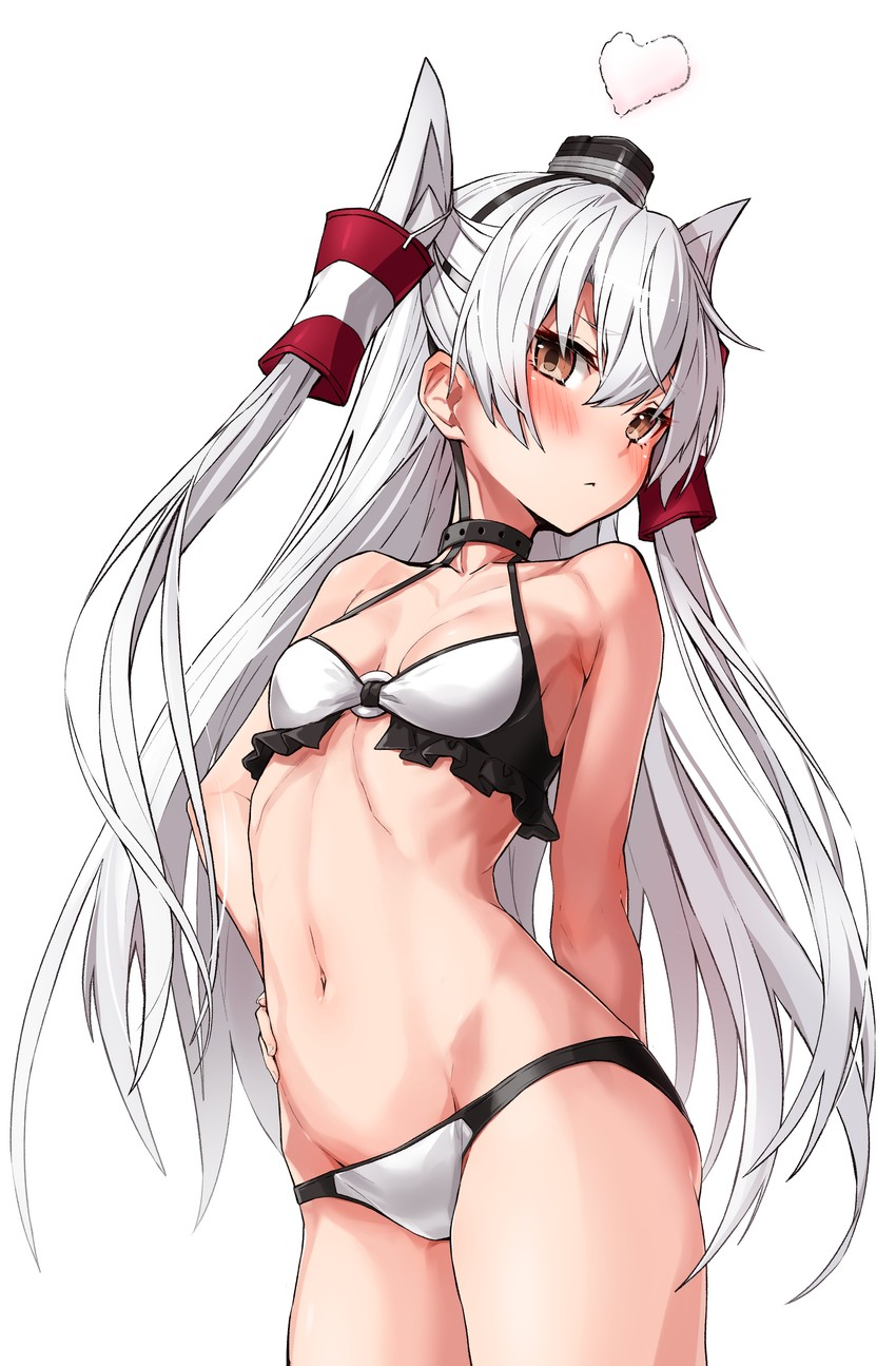 Bikini no Hi - Kantai collection, Johnston, Shimakaze, Amatsukaze, Anime, Anime art, Swimsuit, Bikini, Longpost