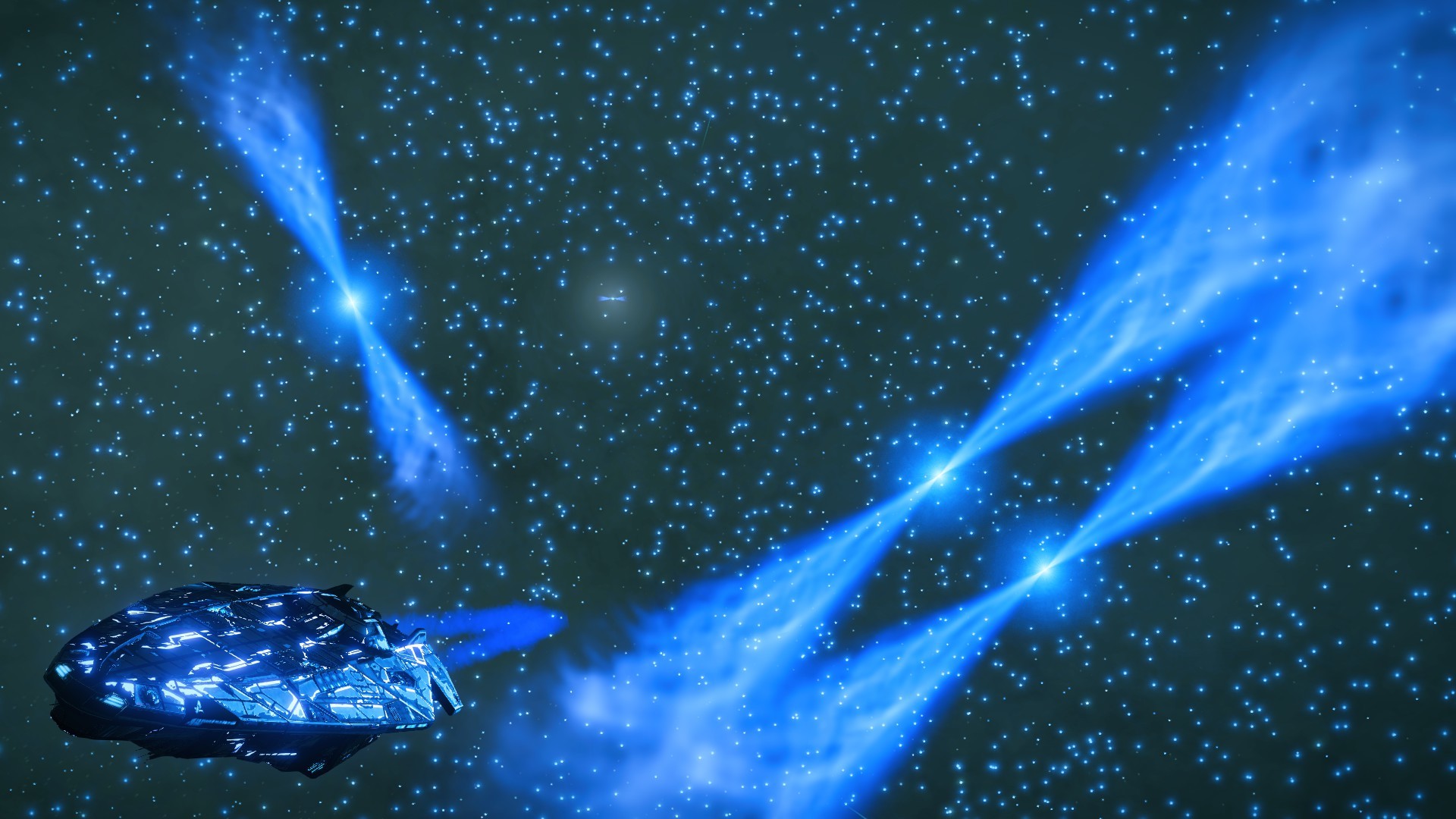 4 neutron stars! System - AGNAINKS EG-Y G1190 - My, Elite dangerous, Games, Screenshot