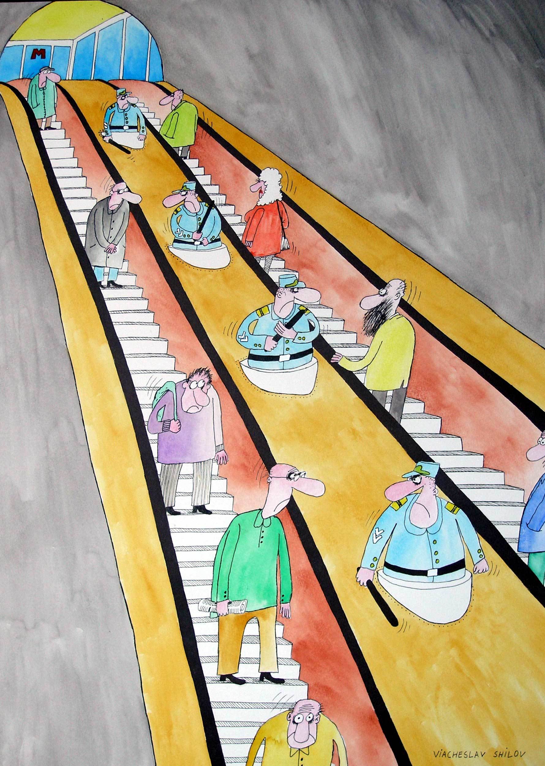 Эскалатор рисунок для детей