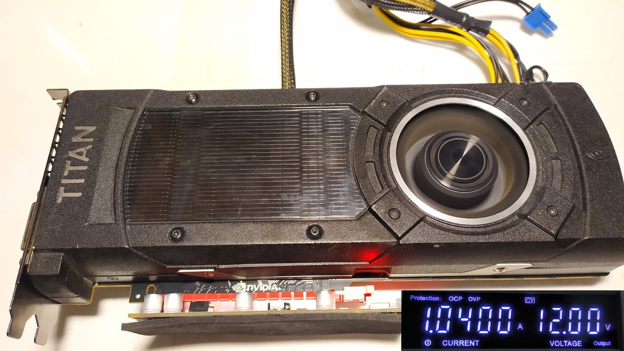 GTX Titan X running on two power supplies - My, Repair, Video card, Titan X, Longpost