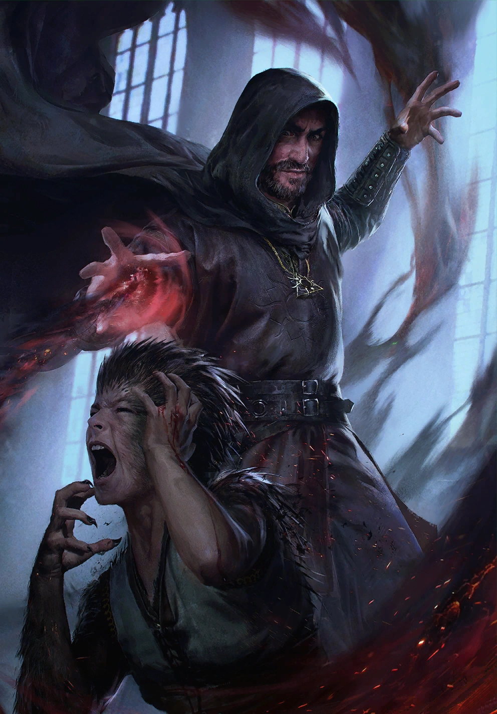 Braathens curses Emhyr - Art, Drawing, Witcher, Emgyr Var Emreys, Magic, Curse, Magician, Gwent